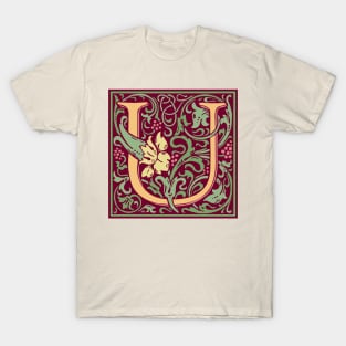 William Morris Vintage Letter U T-Shirt